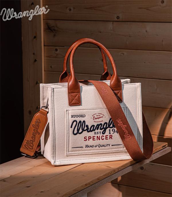 Wrangler Vintage Canvas Tote Crossbody - Beige (WG136-8120SBG)