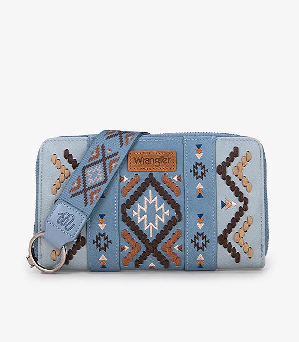 Wrangler Aztec Embroidered Wallet - Jean (WG2214-W006JN)