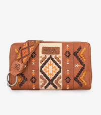 Wrangler Aztec Embroidered Wallet - Brown (WG2214-W006BR)