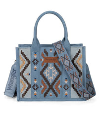 Wrangler Aztec Whipstitch Tote - Jean (WG2214-8120JN)