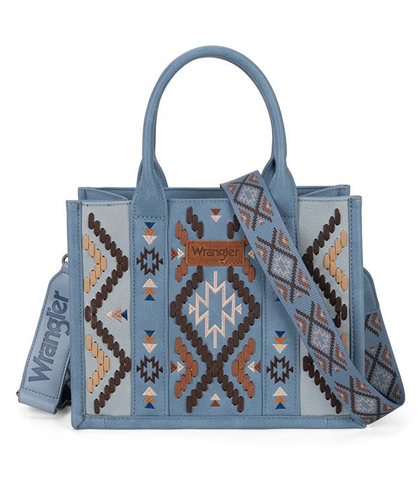 Wrangler Aztec Whipstitch Tote - Jean (WG2214-8120JN)