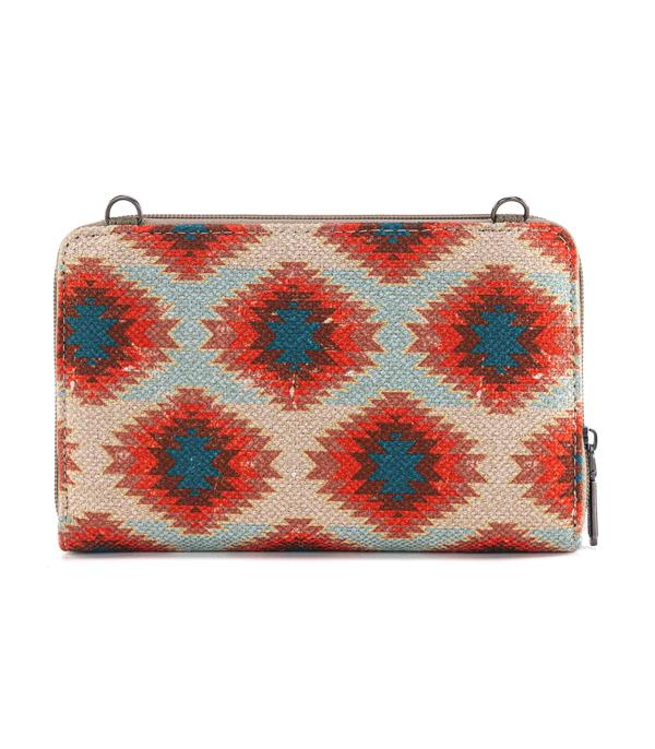 Wrangler Distressed Aztec Crossbody - Green (WG221-183GN)