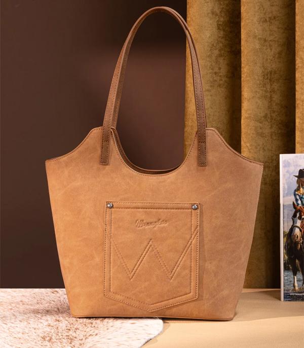 Wrangler Aztec Embroidered Tote Bag - Brown (WG218-8250BR)