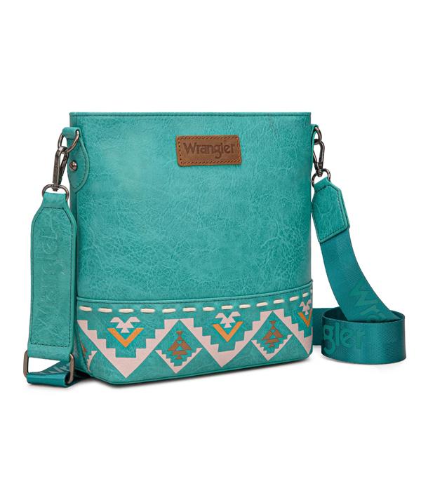 Wrangler Aztec Print Crossbody Bag - Turquoise (WG297G-8360TQ)