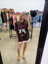 It Ain't Luck Oversized Tee - Chocolate