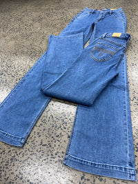Rock & Roll Cowgirl Jeans - BW6HD09098 - Rounded Pocket Wide Leg