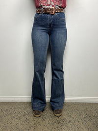 Rock & Roll Cowgirl Jeans - BW5HD09759 - Wave embroidery High Rise Trouser
