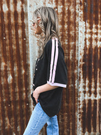 Mermaid Aperol Club Oversized Tee - Charcoal