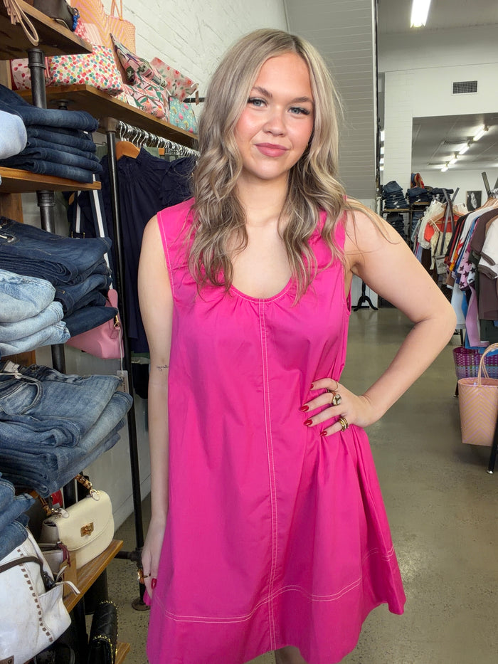 Dylan Mini Dress - Fushia