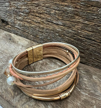 Multi Strand Magnetic Bracelet - Gold