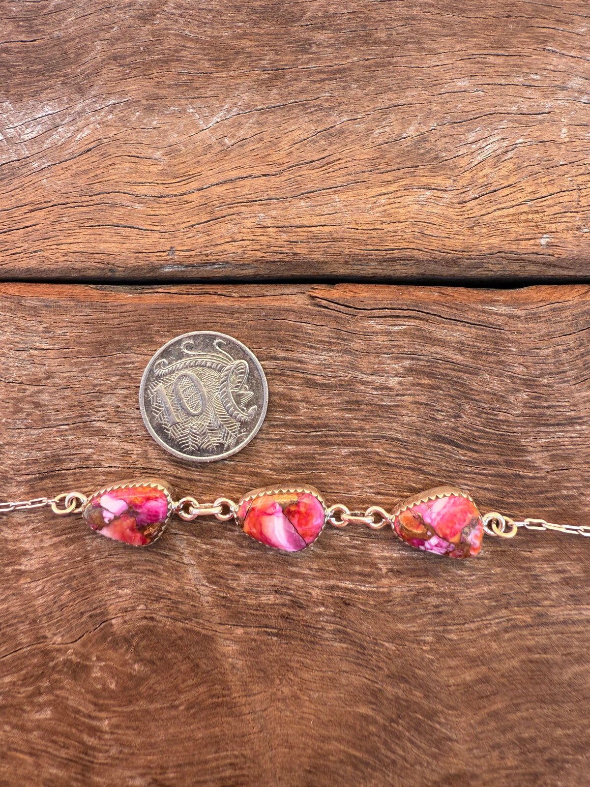 Marigold Bracelet - Pink Dahlia Stones