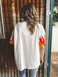 Motorcycle Club Oversized Tee - White