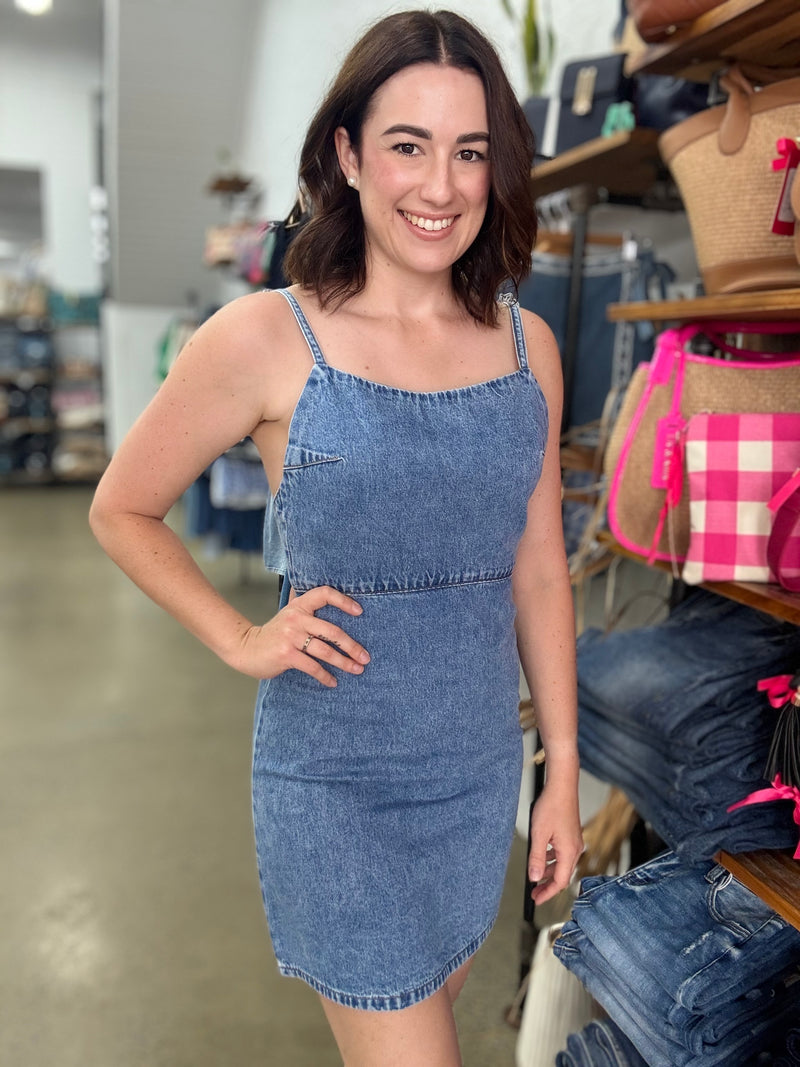 Aster Mini Dress - Denim