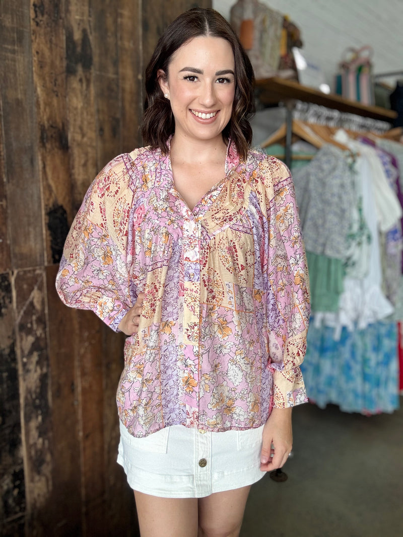 Blossom Long Sleeve Top - Floral Pastel