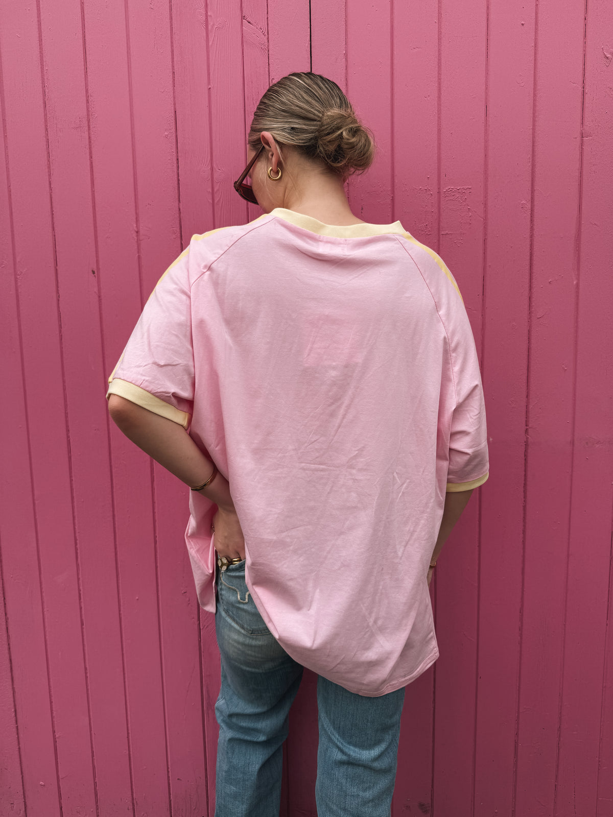 Hellcat Oversized Tee - Pink & Yellow