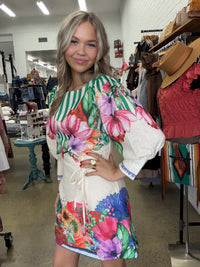 Love Me Not Mini Dress - Garden Floral