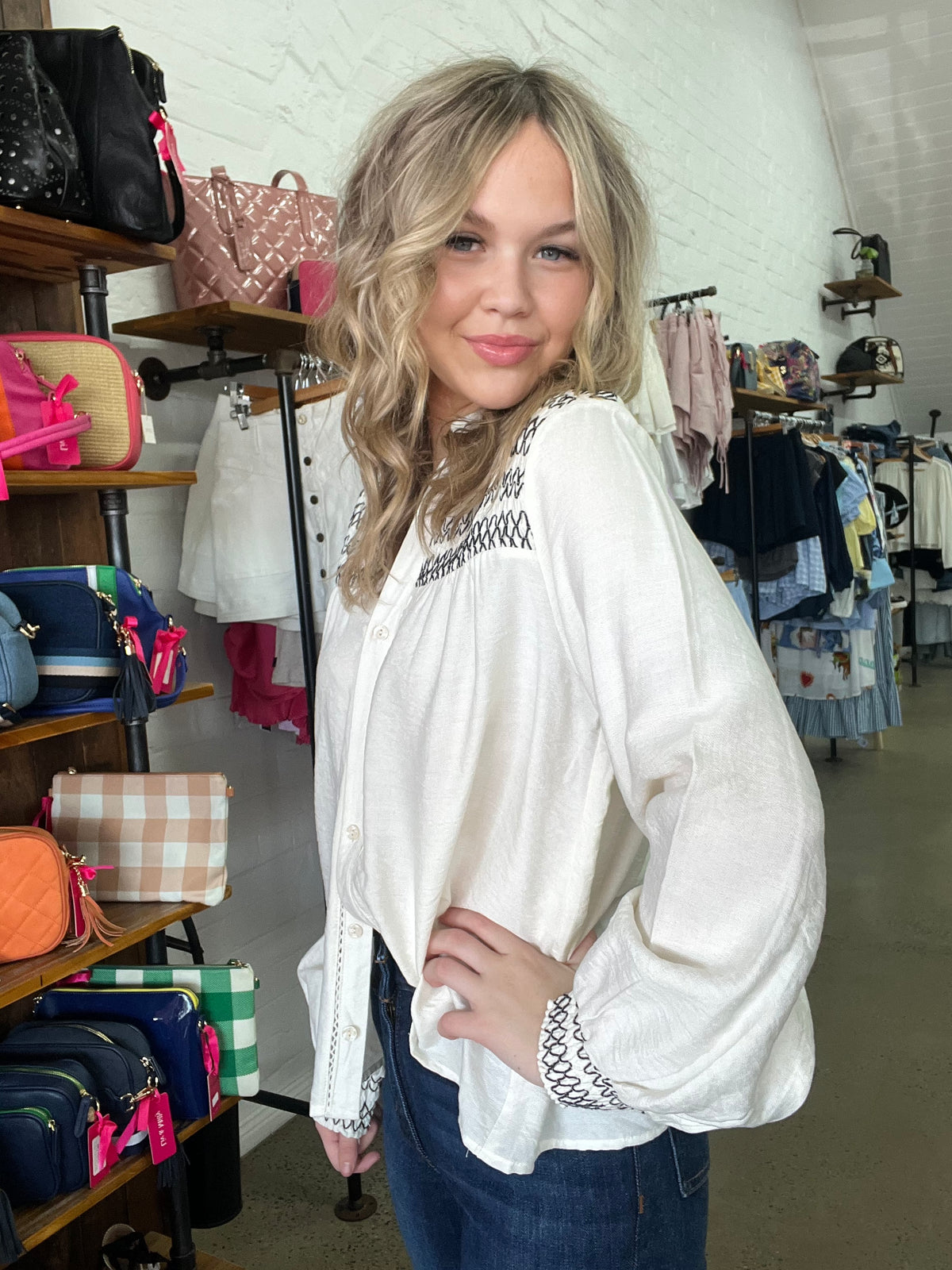 Angie Top - Black and White