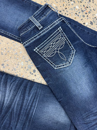 Cowgirl Tuff Jeans - Boot Stitch White