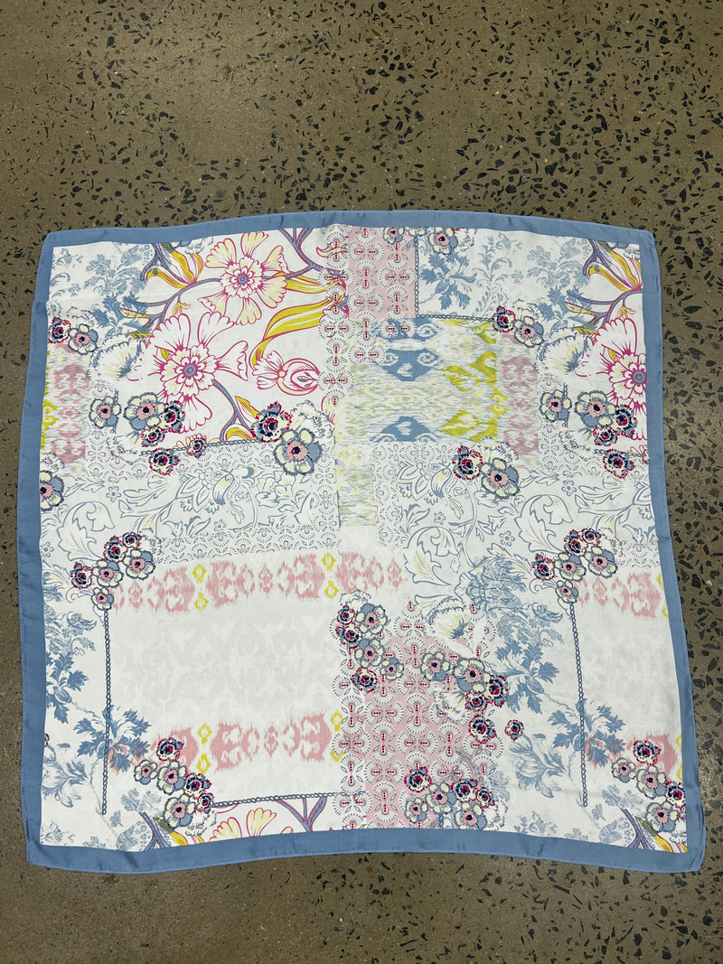 Western Wild Rag - Floral (Blue Multi)