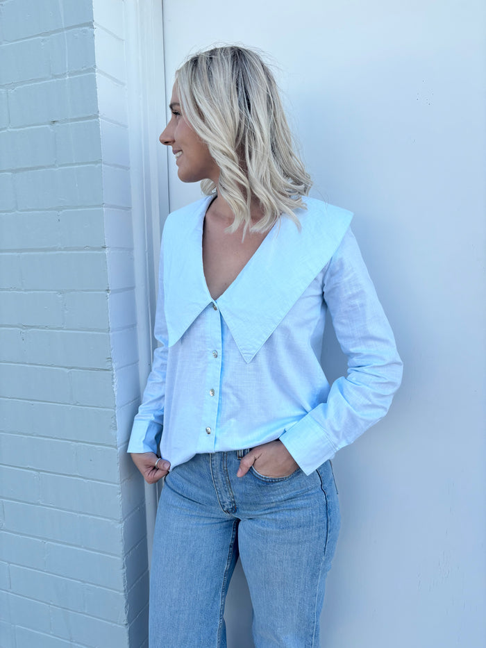 LJC Blair Top - Pale Blue