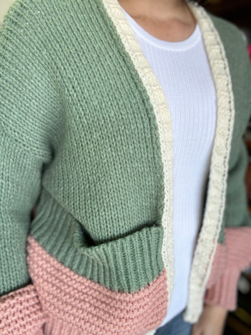 Kennedie Knit - Sage & Pink