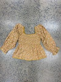 Keenan Top - Mustard Floral