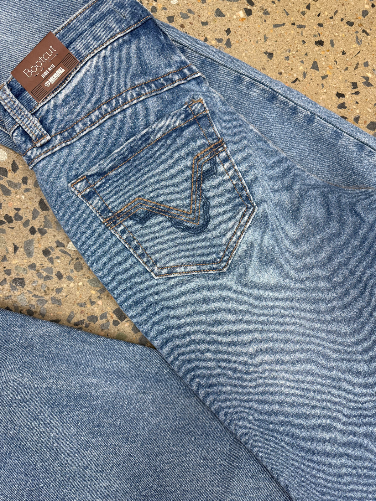 Rock & Roll Cowgirl Jeans - BW4HD07895 - Signature Detail High Rise Bootcut