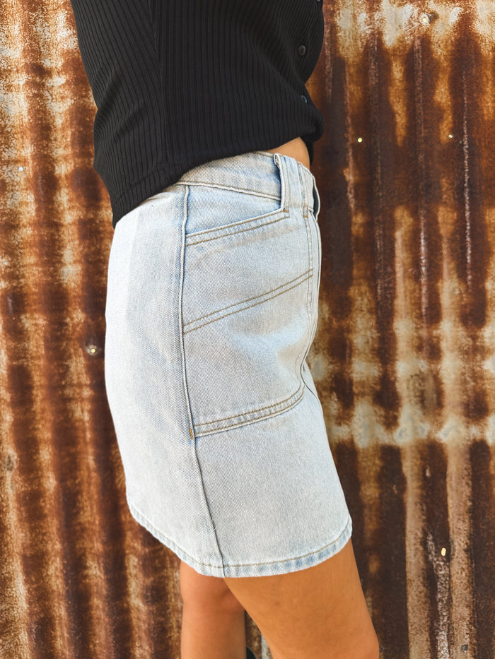 Becca Mini Skirt - Light Blue
