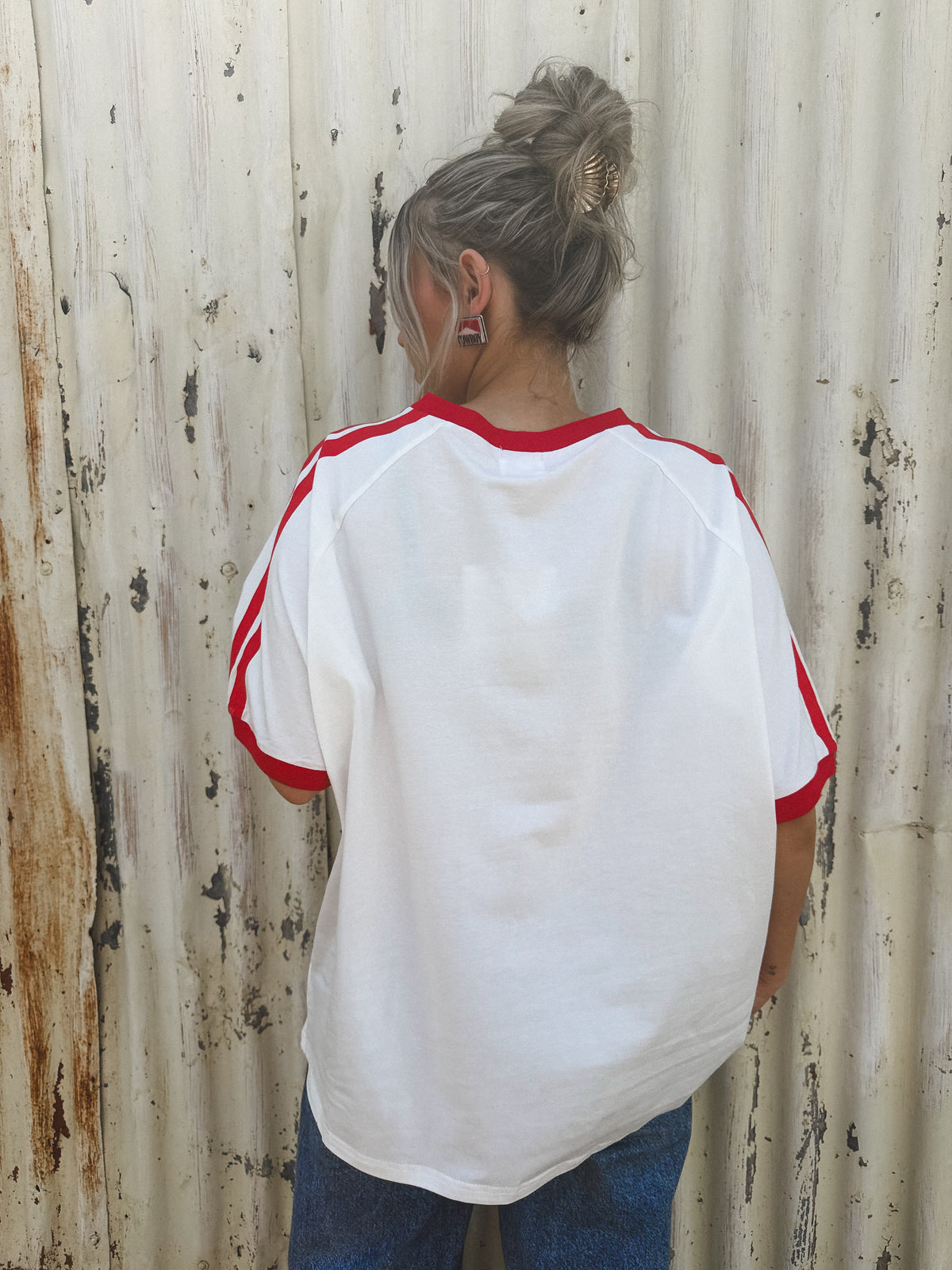 Lucky Eleven Oversized Tee - White