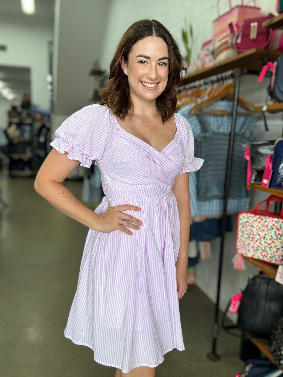 Stella Dress - Pink Stripe