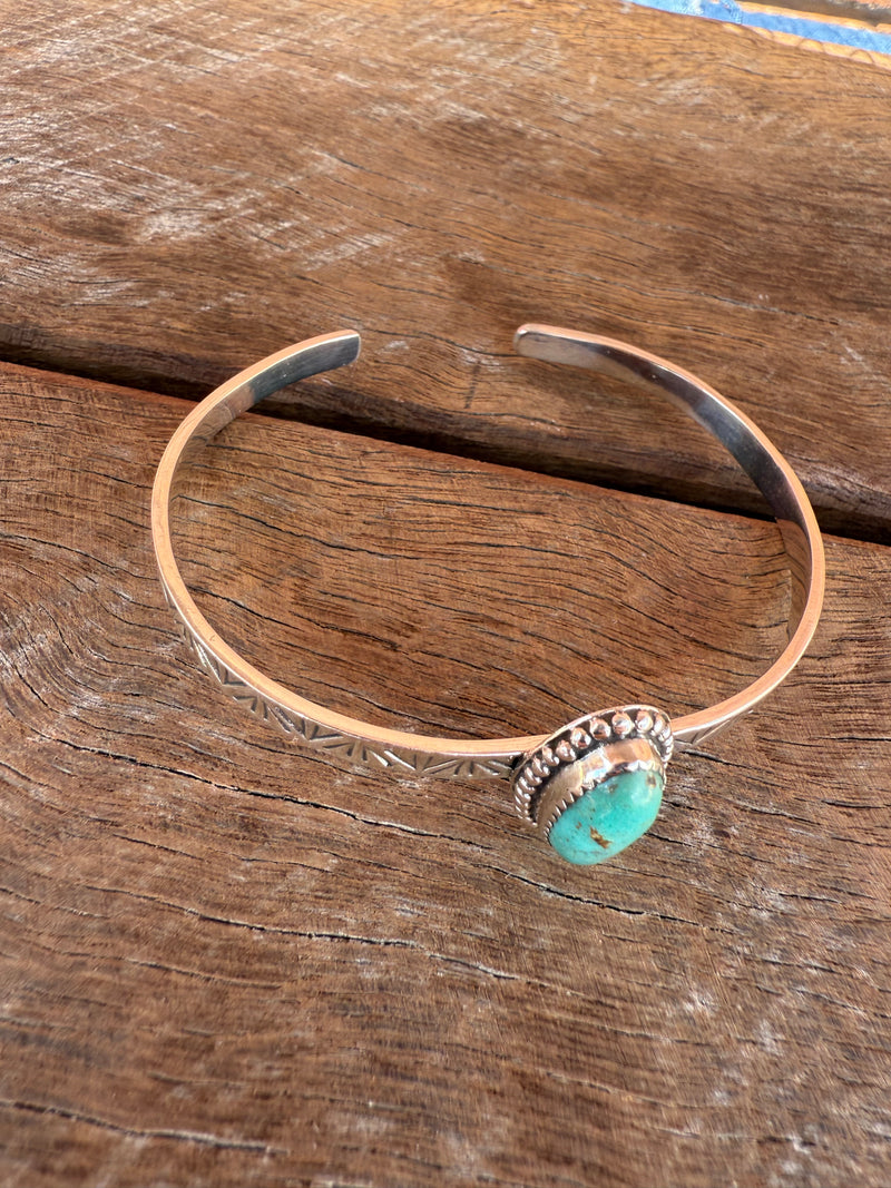 Patchwork Cuff - Turquoise Stone