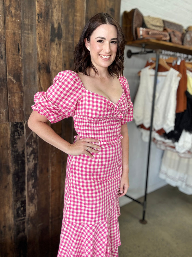 Jorgie Set - Pink Gingham
