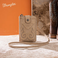 Wrangler Western Stitch Phone Wallet Crossbody - Tan