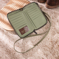 Wrangler Western Stitch Phone Wallet Crossbody - Green