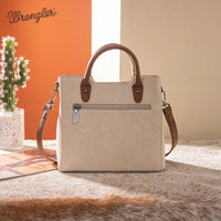 Wrangler Braided Whipstitch Small Tote Crossbody - Beige