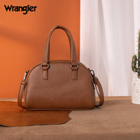 Wrangler Whipstitch Satchel Handbag - Brown (WG185-5112BR)