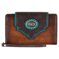 Justin Wallet - Tan With Brown Yoke