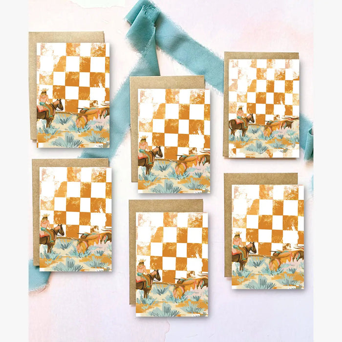 Greeting Card Set - Checkered Ranch