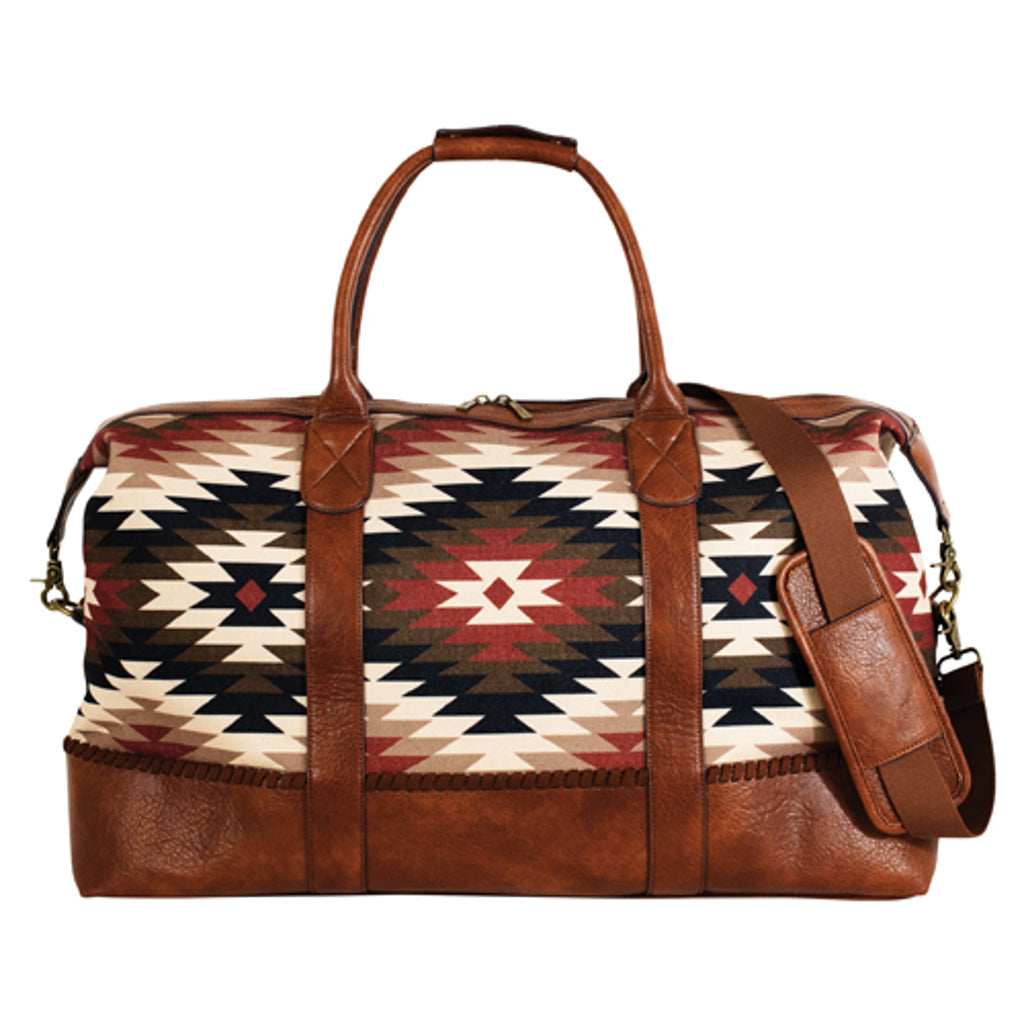 Catchfly Duffel Bag - Tan With Aztec