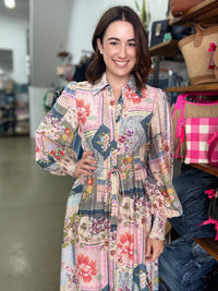 Kathryn Maxi Dress - Floral Patchwork