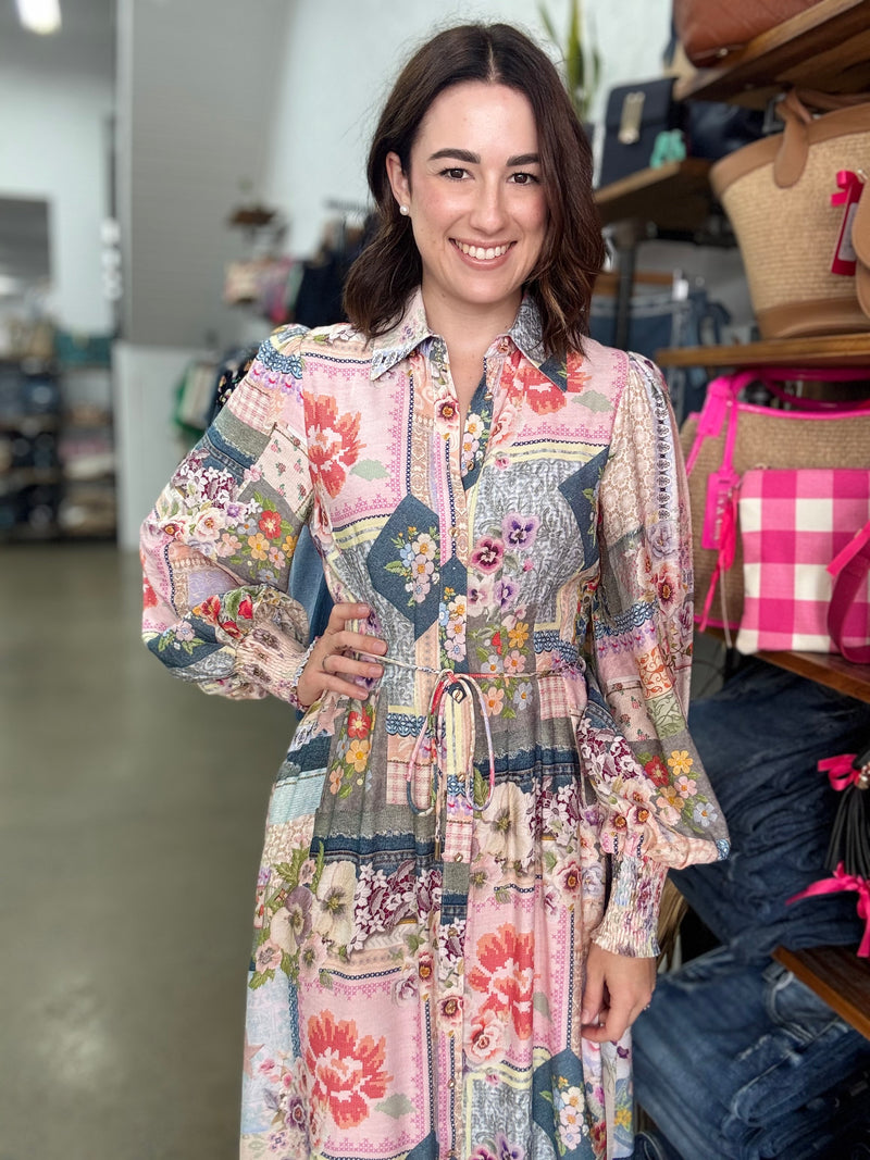 Kathryn Maxi Dress - Floral Patchwork