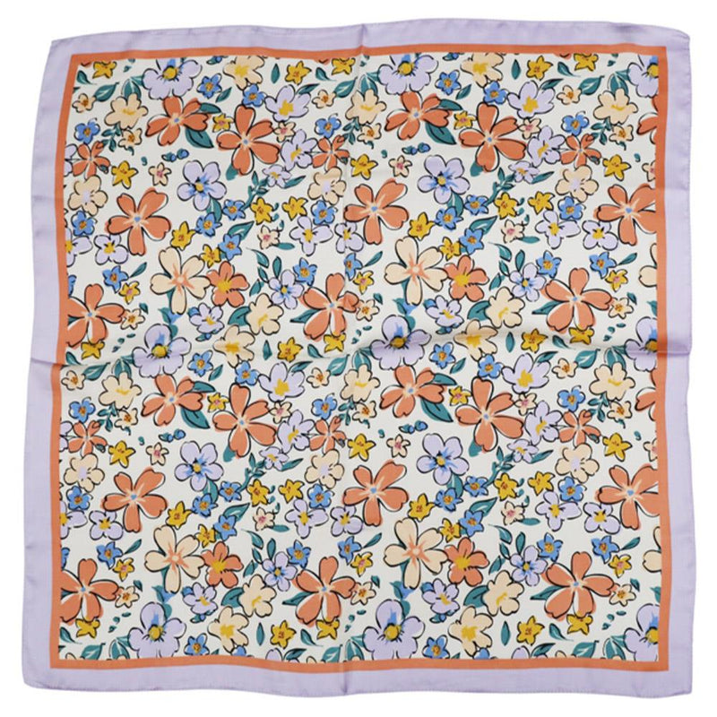 Western Wild Rag - Salverform Floral Print (Purple)