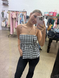 Raleigh Top - Black Gingham