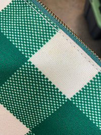 Liv & Milly - Large Crossbody Green & White Gingham