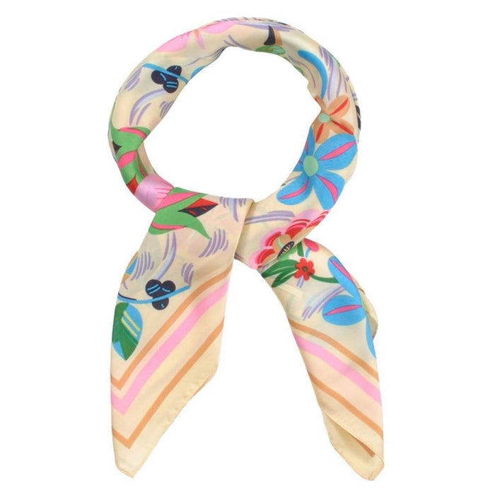 Western Wild Rag - Vibrant Floral (Beige)