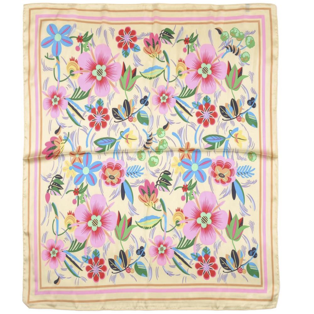 Western Wild Rag - Vibrant Floral (Beige)