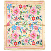 Western Wild Rag - Vibrant Floral (Beige)