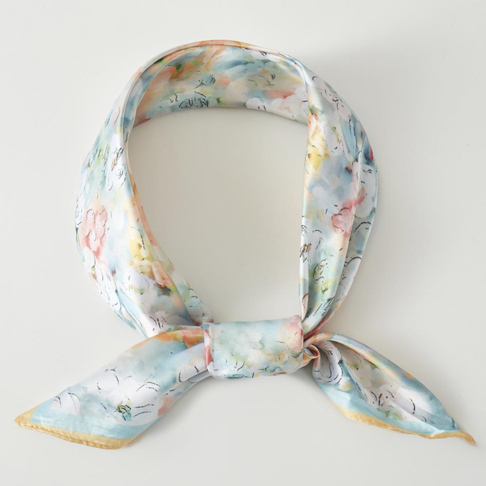 Western Wild Rag - Watercolour Flowers (Orange)