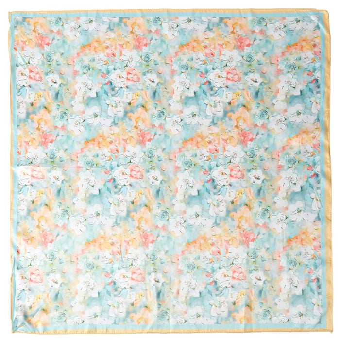Western Wild Rag - Watercolour Flowers (Orange)