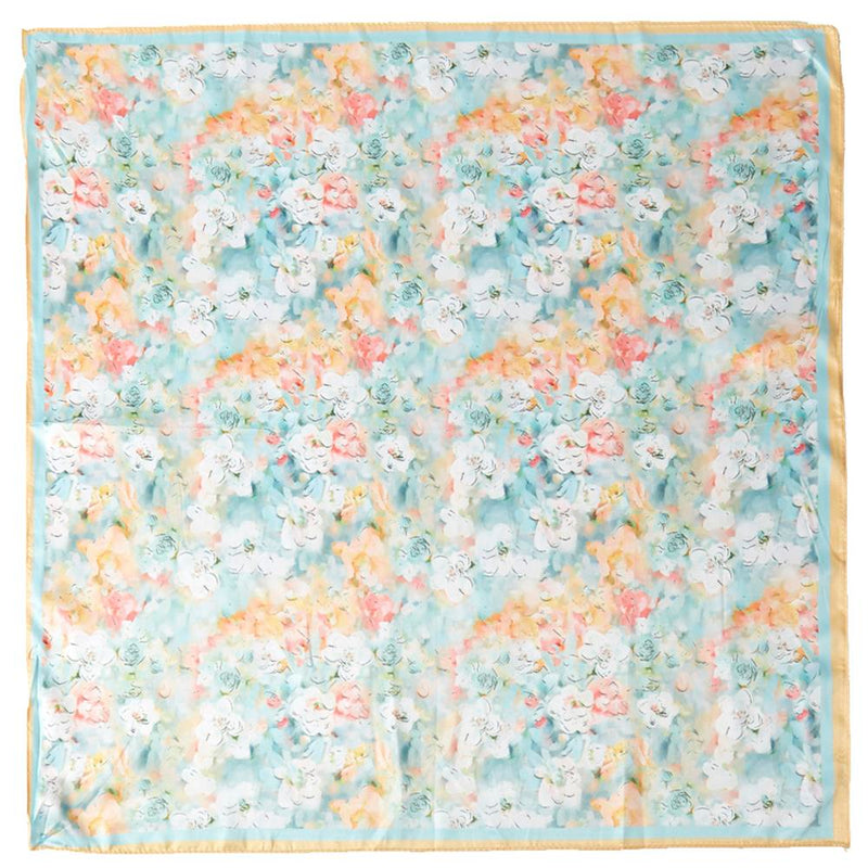 Western Wild Rag - Watercolour Flowers (Orange)